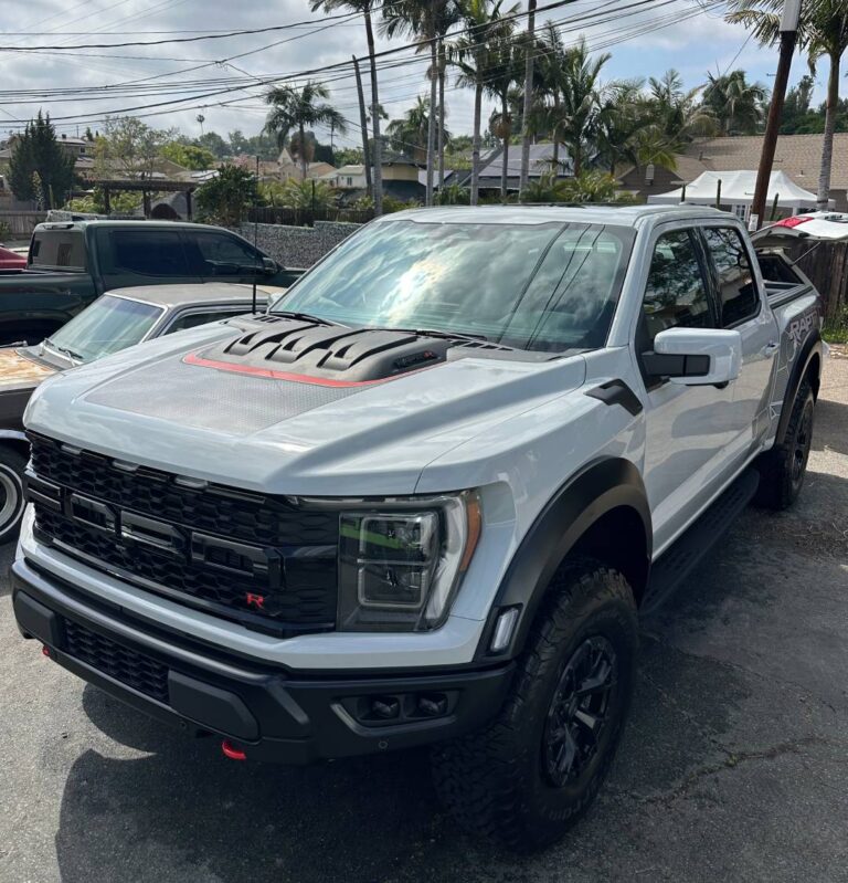 Ford F150 Raptor after a full service car wash at Ridin Clean Auto Detailing in San Diego